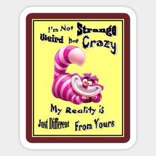 Alice in Wonderland Cheshire Cat Quote Pictures Print Sticker